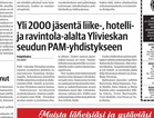 Kalajokilaakson tekemä juttu osastojen yhdistymisestä.
